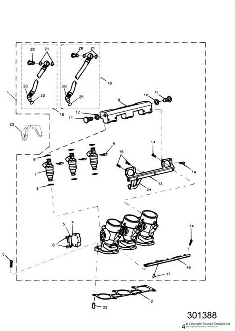 Triumph Thruxton Kit Connector Fuel Injectors Rail