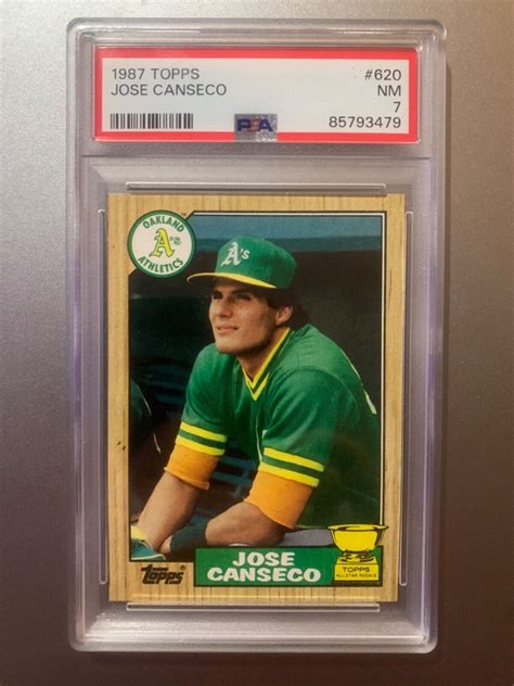 1987 Topps Jose Canseco PSA 7 Oakland Athletics 620 EBay