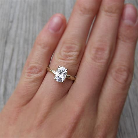 Oval Forever One Or Supernova Moissanite Twig Engagement Ring 1 5carat