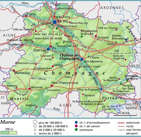 Carte De La Marne Marne Carte Des Villes Communes Sites Touristiques