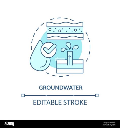 Groundwater Turquoise Concept Icon Stock Vector Image And Art Alamy