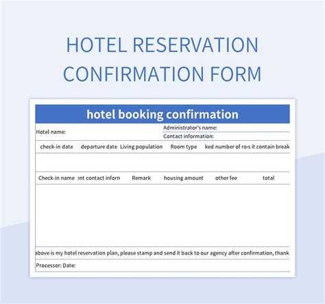 Free Reservation Templates For Google Sheets And Microsoft Excel