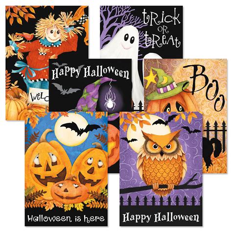 Happy Haunting Halloween Greeting Card Variety Pack Set Of 12 With