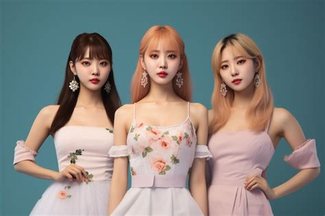 Premium Ai Image Korean K Pop Idol Girls Group Delicate And Clear