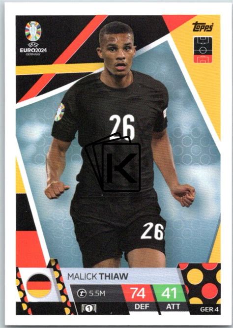 fotbalová karta Topps Match Attax EURO 2024 GER4 Malick Thiaw Germany