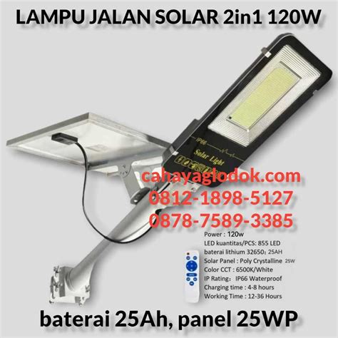 Jual Lampu SOLAR CELL 200W LED Street Light Cahaya Glodok