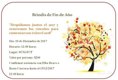 Facultad de Ciencias Forestales UNSE Invitación Brindis Fin de Año