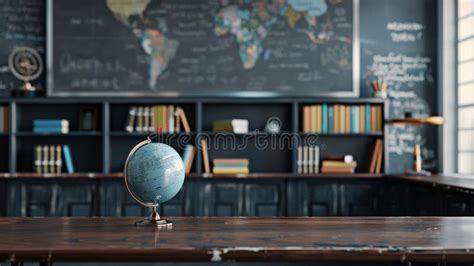 Teacher S Desk in a Learning Environment or Classroom. Stock Photo ...