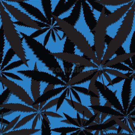 Wallpaper with Leaves of Cannabis Stock Vector - Illustration of ...