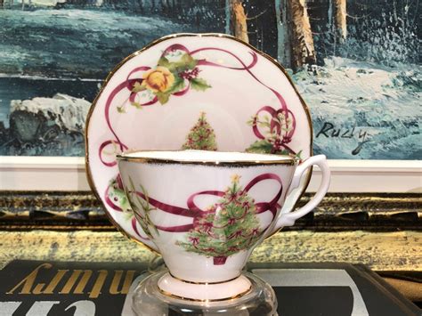 Vintage Royal Albert Old Country Rose Christmas Tree Teacup Saucer