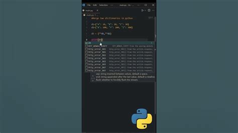 Python Trick To Merge Two Dictionaries Coding Shorts Programming Youtube