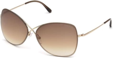 Tom Ford Butterfly Sunglasses Tf250 Colette 28f Rose Gold Ft0250 Tom Ford