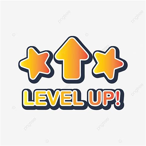 Level Up Clipart PNG Images, Game Level Up With Star Design, Vector ...