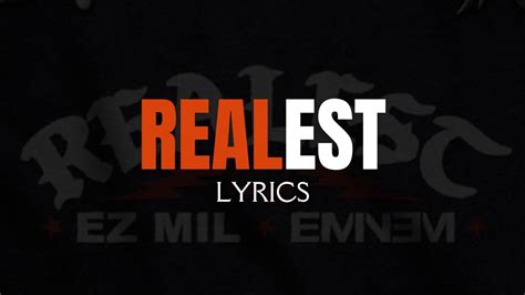 Ez Mil Eminem Realest Lyrics 4KUHD In Night Theme YouTube