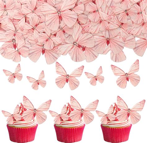 Amazon Gyufise Pcs Edible Butterfly Cupcake Toppers Butterfly