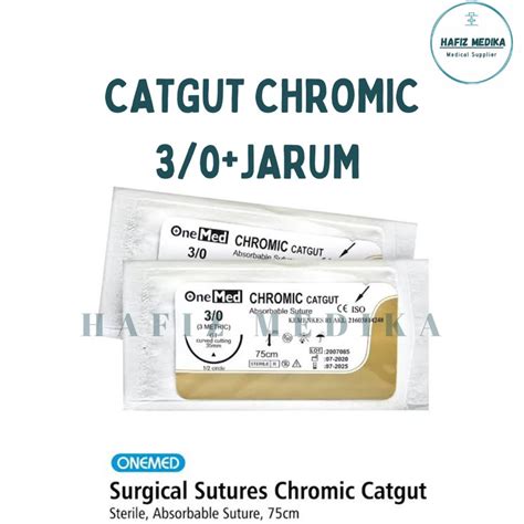 Jual Benang Jahit Catgut Chromic 3 0 Jarum Onemed Shopee Indonesia