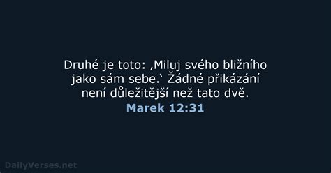 23 června 2024 Biblický verš dne B21 Marek 12 31 DailyVerses net