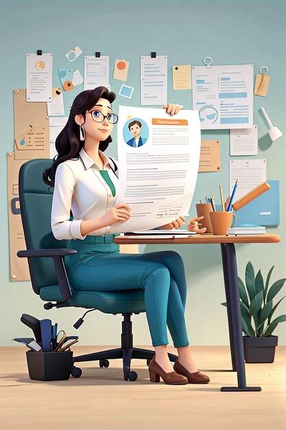 Premium Photo Hr Manager Choosing Applicants Resume Flat Vector Illustration Recruiter