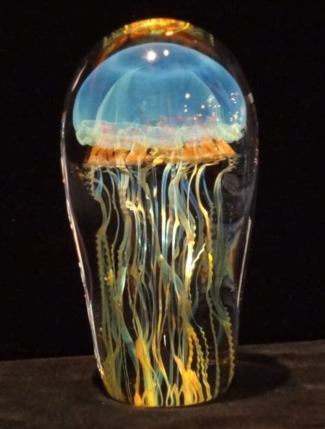 Blue Moon Glass Jellyfish Sculpture By Richard Satava Richard Satava