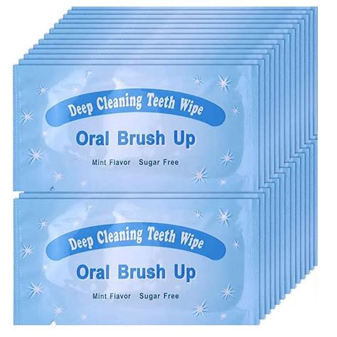 Unique2u 100 Pcs Disposable Textured Deep Cleaning Teeth Wipes Finger Brush Teeth