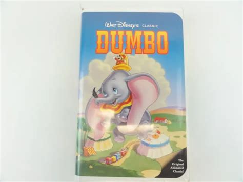 Dumbo Walt Disney Classique Diamant Noir Vhs Ruban Vhs Tui En