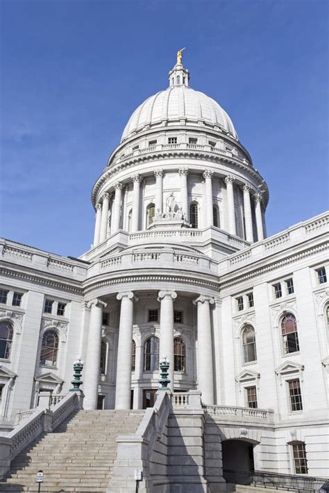 Staircase and Dome of State Capitol Building in Madison Wisconsi Stock Image - Image of dome ...