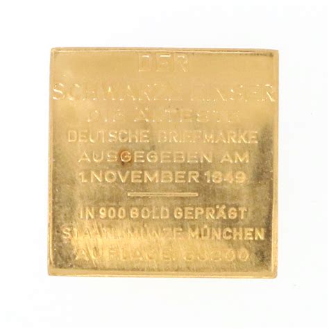 Briefmarke Der Schwarze Einser Bayern Franco Kreuzer Gold