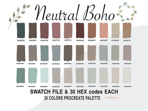 Neutral Boho Color Palette IPad Graphic By AfifShop Creative Fabrica