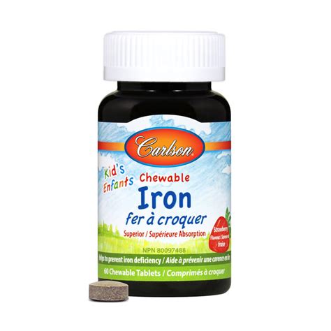 Carlson - Kid's Chewable Iron Tablets – AvivaHealth.com