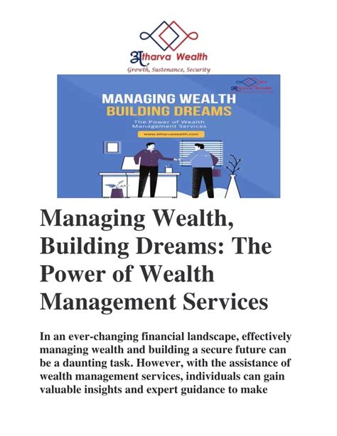 Ppt Managing Wealth Building Dreams The Power Of Wealth Management