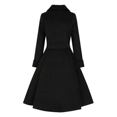 Black Gothic Swing Coat Long Sleeve Swing Dress Swing Coats Sleeved Swing Dress