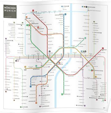 Munich Metro Map Poster | Metro map, Map, Transit map