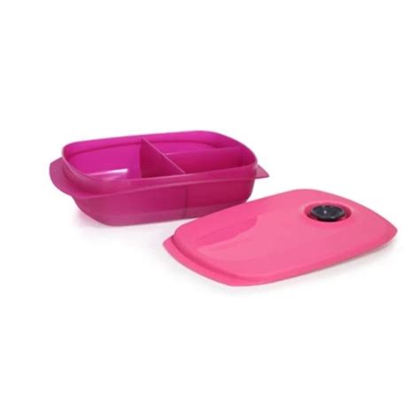 Tupperware Reheatable Divide Lunch Box L Crystalwave Rect L