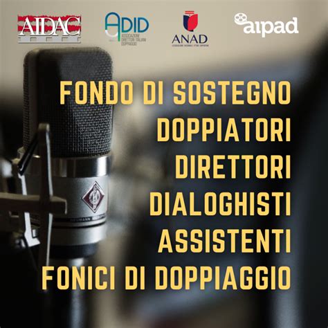 FONDO DI SOSTEGNO PER PER DOPPIATORI DIRETTORI DIALOGHISTI