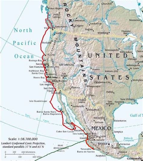 West Coast North America Chart