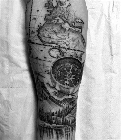 Hiking Tattoos For Men Outdoor Trek Design Ideas Nautical Tattoo