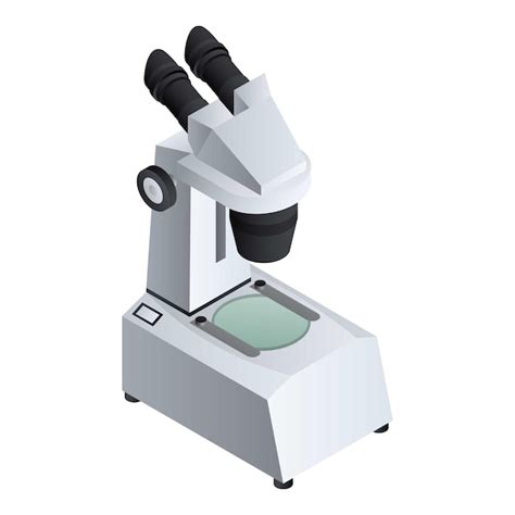 Premium Vector Biology Microscope Icon Isometric Of Biology