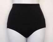 Items Similar To Black Classic Retro High Waisted Bikini Bottom S M L