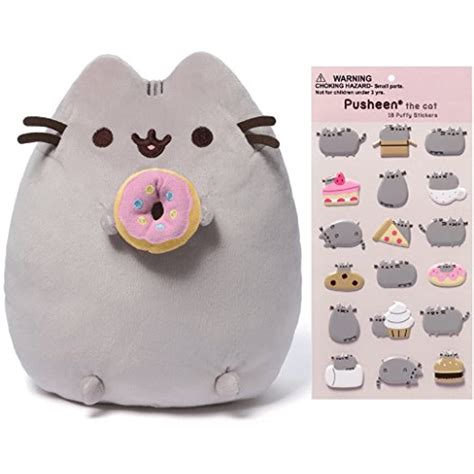 Gund Pusheen Donut Snackable 95 Stuffed Toy Plush With Puffy Pusheen