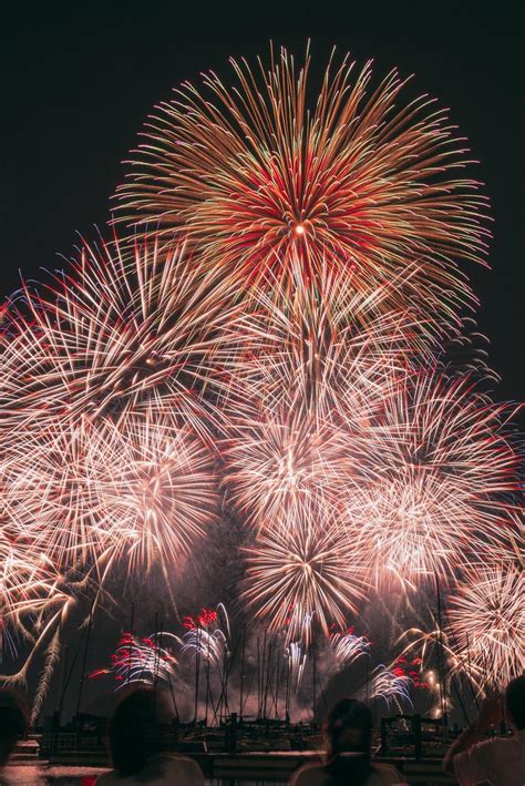 夜空に打ち上げられるびわ湖の花火大会の無料の写真素材 Id81148｜フリー素材 ぱくたそ