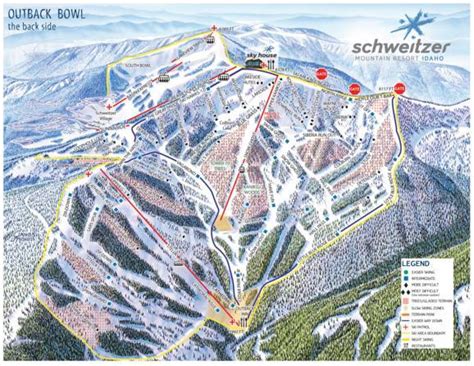 Trail map Schweitzer Mountain Resort