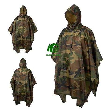 Kango Multi Color Camouflage Rain Poncho Waterproof Camouflage Poncho China Rain Poncho And