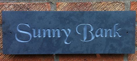 Personalised Deep Engraved Slate House Sign Etsy Uk