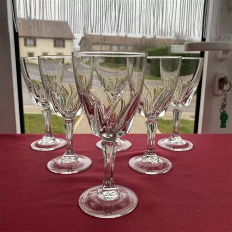 6 VERRES À eau cristal d Arques Luminarc modèle FLAMENCO 2 lots