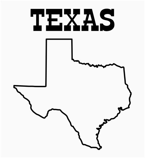 printable texas outline