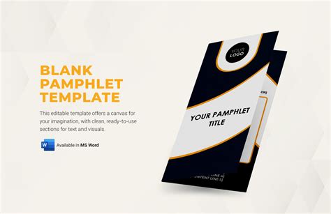 Blank Pamphlet Template in Word - Download | Template.net