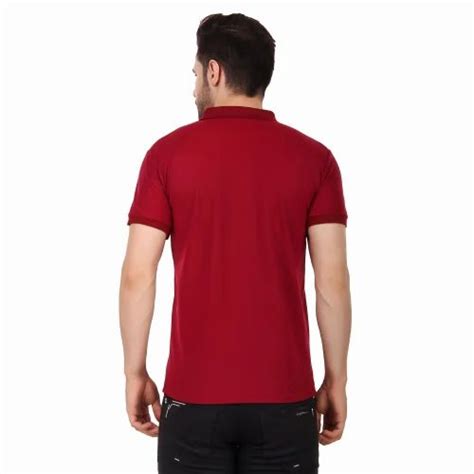 Mens Polo Maroon T Shirt Half Sleeves Plain At Rs 150 Piece In New