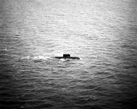 A Starboard Beam View Of A Soviet Kilo Class Patrol Submarine Underway