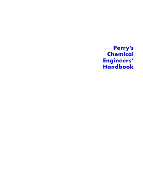 Perrys Chemical Engineers Handbook 7th