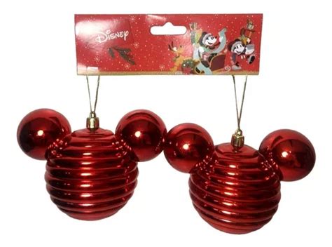 Bolas Enfeite Rvore De Natal Mickey Vermelho Disney Parcelamento